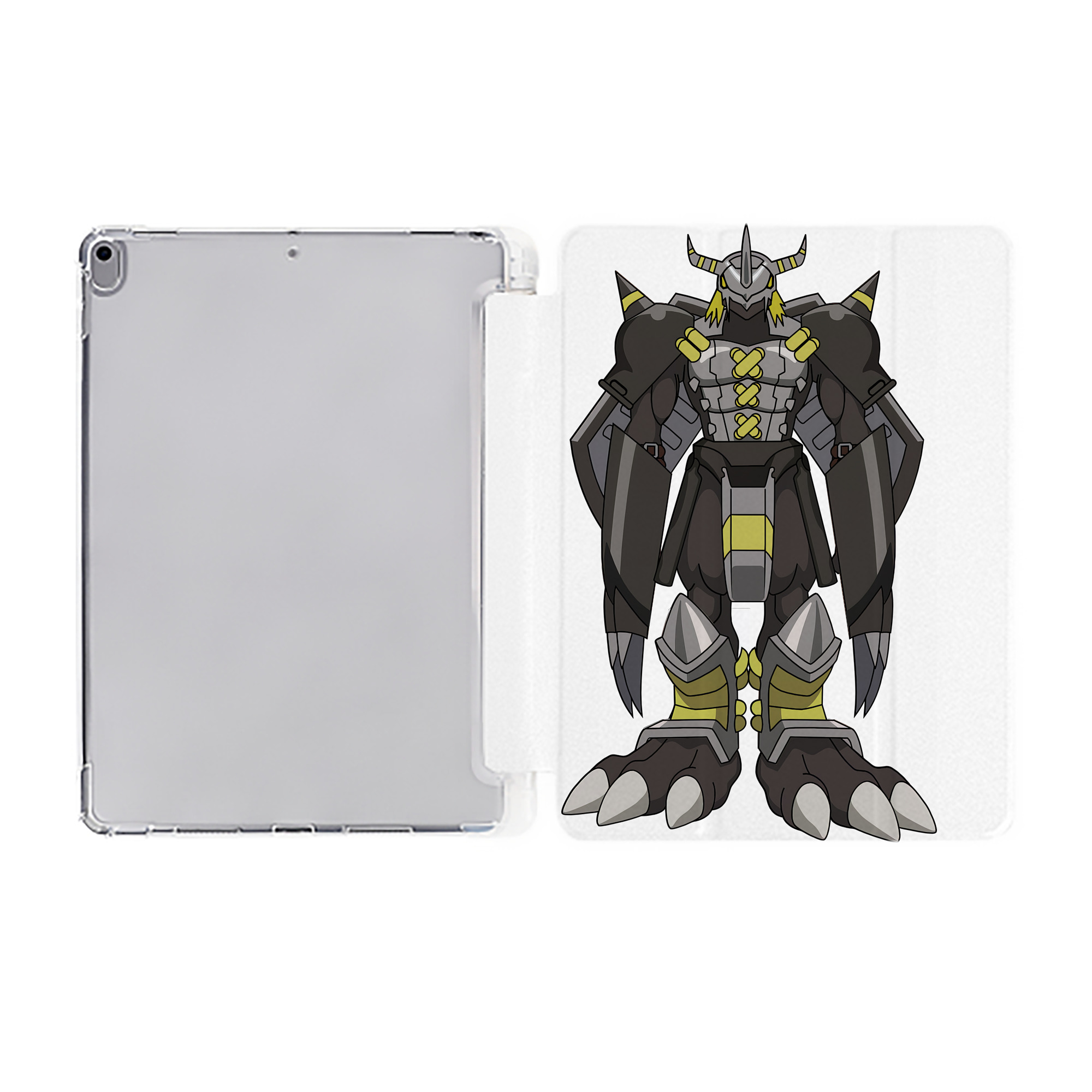 （画像用） Digimon デジタルモンスター/デジモン IPad ケース ペン収納付き 三つ折りスタンド PUレザー×シリコン 対応機種9.5/10.5/10.9インチ